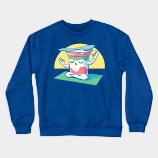 A Yogurt Doing Yoga Crewneck Sweatshirt